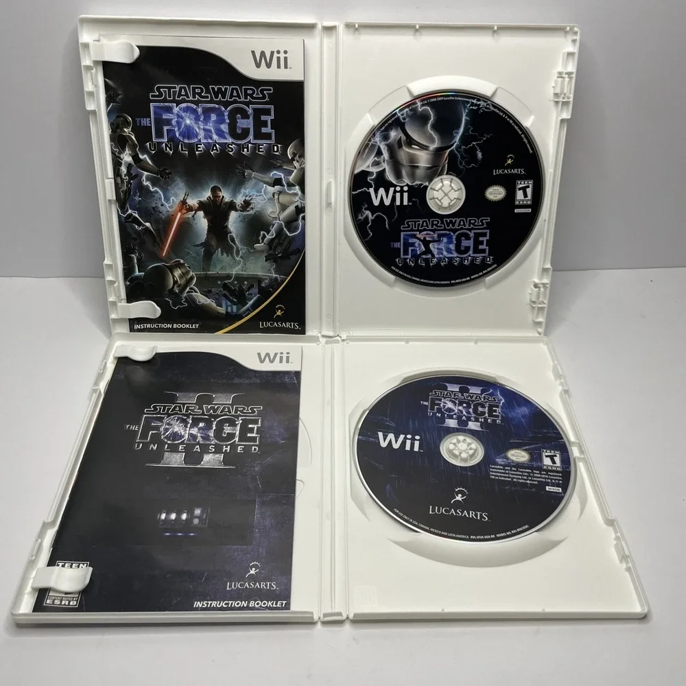 Lot of 2 – Star Wars: The Force Unleashed I & II (Nintendo Wii) – Complete